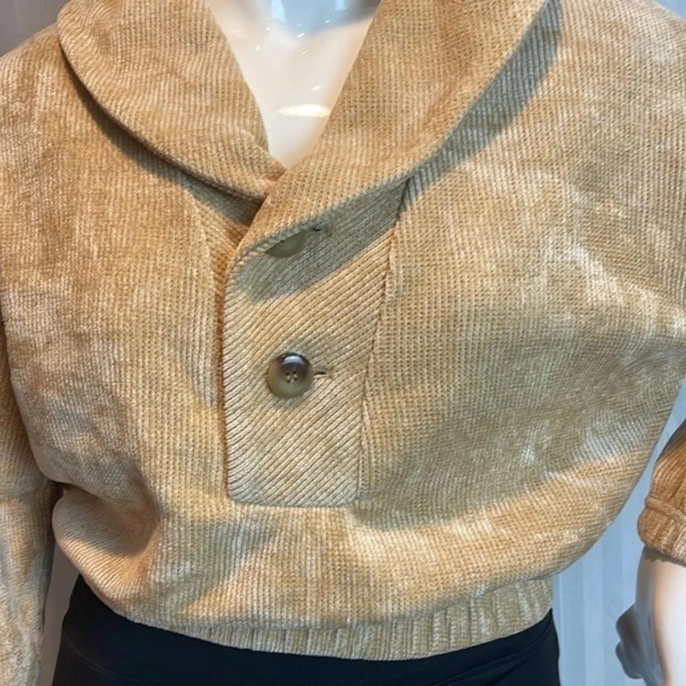 Cupshe Cerise Half Placket Button‎ Front Sweater Size M RefHHH